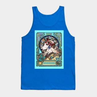 Gorgeous Saluki Art By Mucha/Watson. An adaptation of an original Mucha Illustration. Tank Top